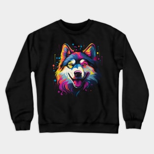 Alaskan Husky Happiness Crewneck Sweatshirt